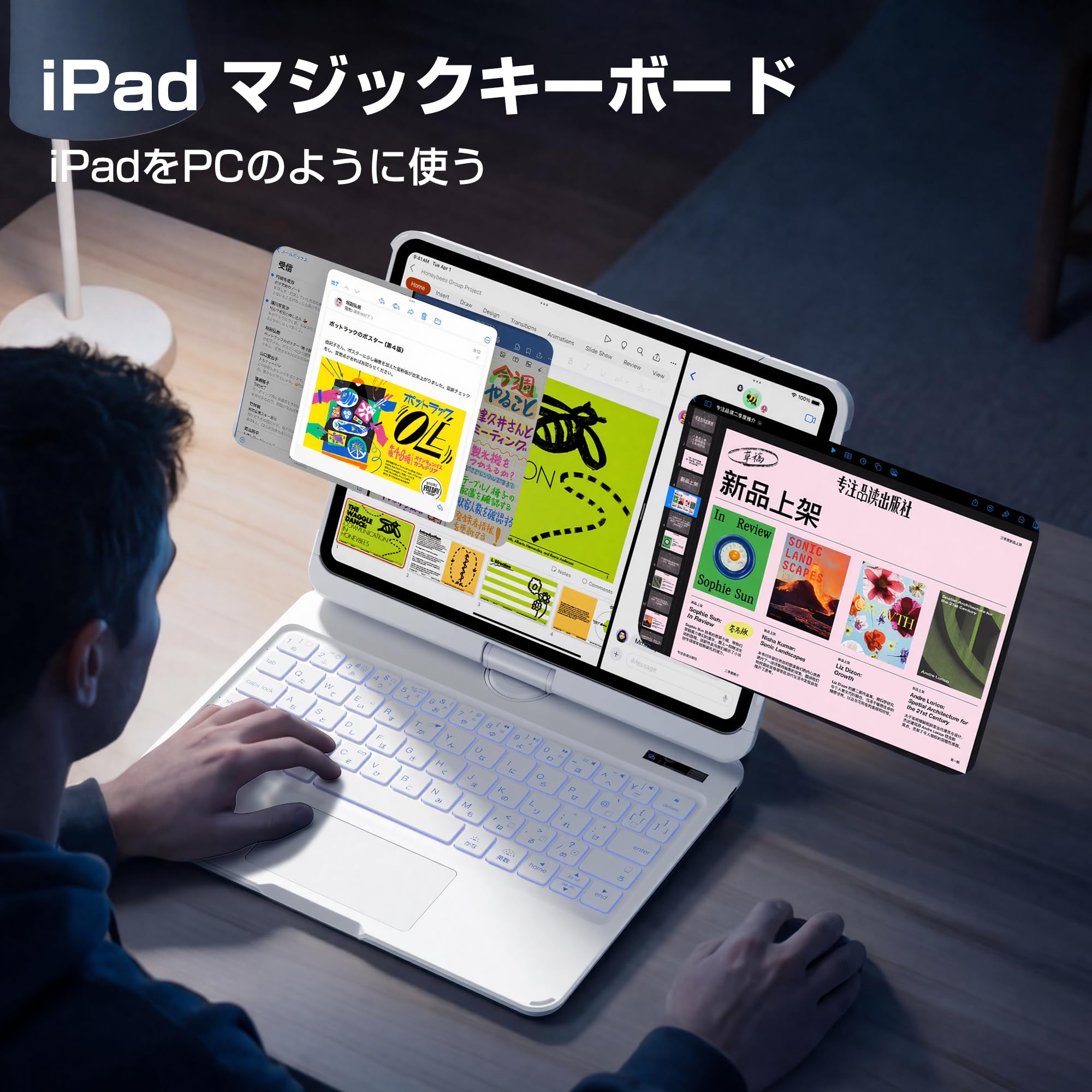 Amazon.co.jp: iFacemall iPad キーボード付きケース 10.2インチ 第 7